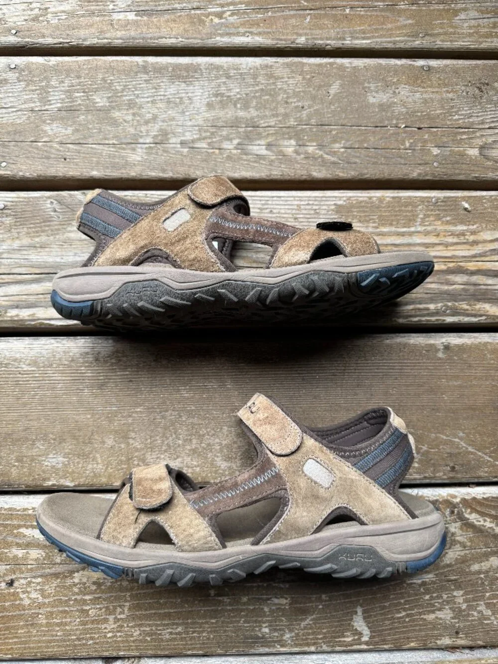 KURU Kurucloud TREAD Light Brown Sandal in Men's 12
